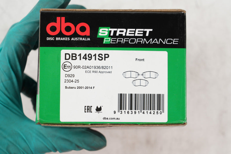DBA dbaDB1491SP Street Performance Front Brake Pads for Subaru Legacy and WRX