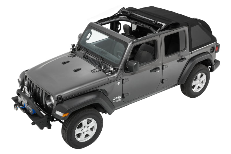 Bestop 18-26 Jeep Wrangler JL 4-Door Trektop Soft Top (Black Diamond)
