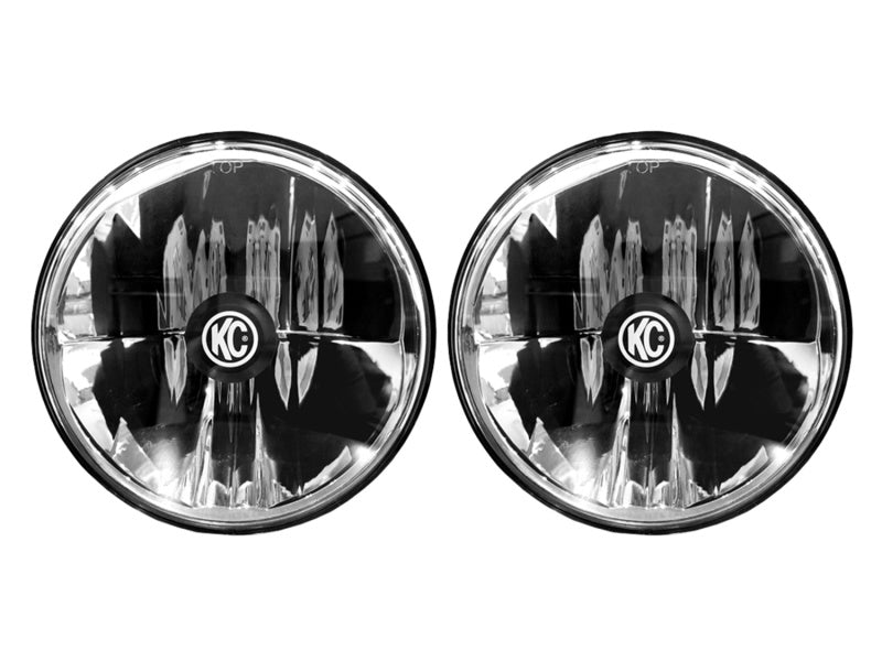 KC HiLiTES Gravity LED 7-Inch DOT Headlights for 2007-2018 Jeep Wrangler JK, Pair, KCL42351