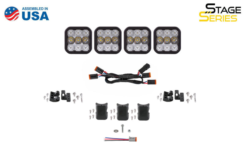 Diode Dynamics SS5 Pro Universal CrossLink 4-Pod Lightbar, White Driving – DD7252
