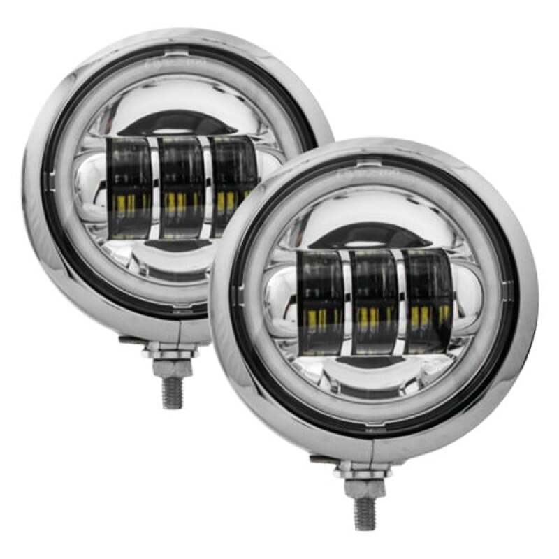 Letric Lighting 4.5-Inch Full Halo Chrome Powersports Light