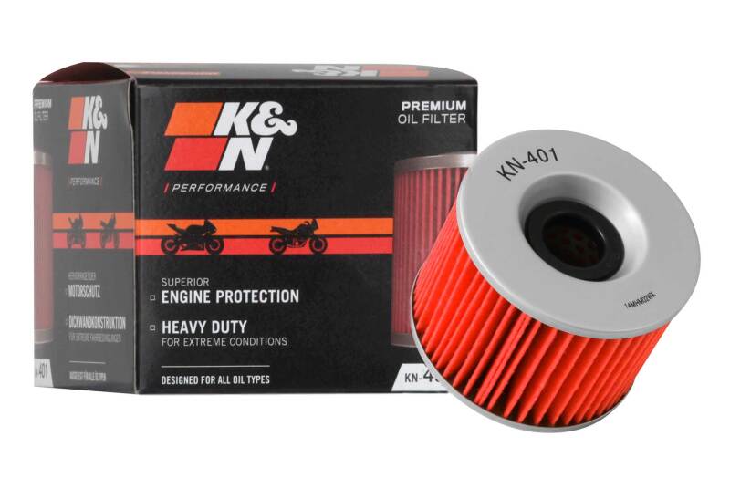 K&N Engineering KN-401 Powersports Premium Oil Filter for Honda, Kawasaki, Yamaha and Triumph