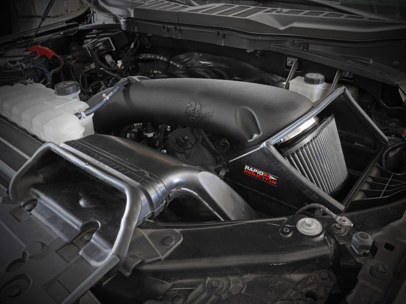 aFe Rapid Induction Cold Air Intake System with Pro DRY S Filter, Part 52-10012D, for 2021-2026 Ford F-150 5.0L V8