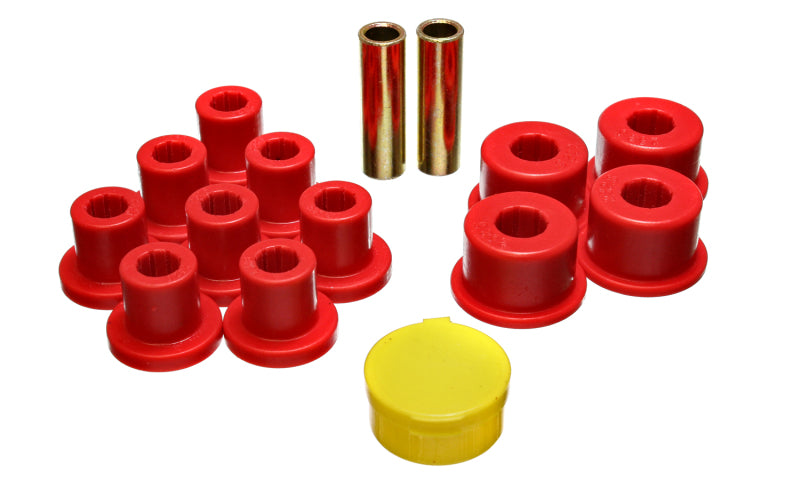 Energy Suspension - eng10.2101R - 6/74-80 MG MGB Red Rear Leaf Spring Bushing Set