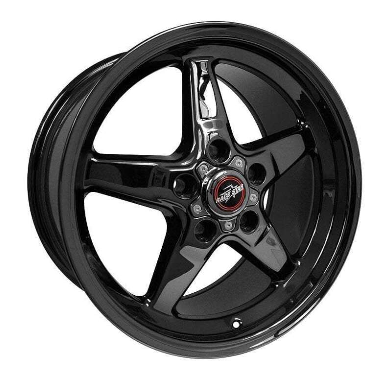 Race Star 92 Drag Star 17x7-Inch 5x5.5 Bolt Pattern +6.4 Offset Direct-Drill Black Wheel