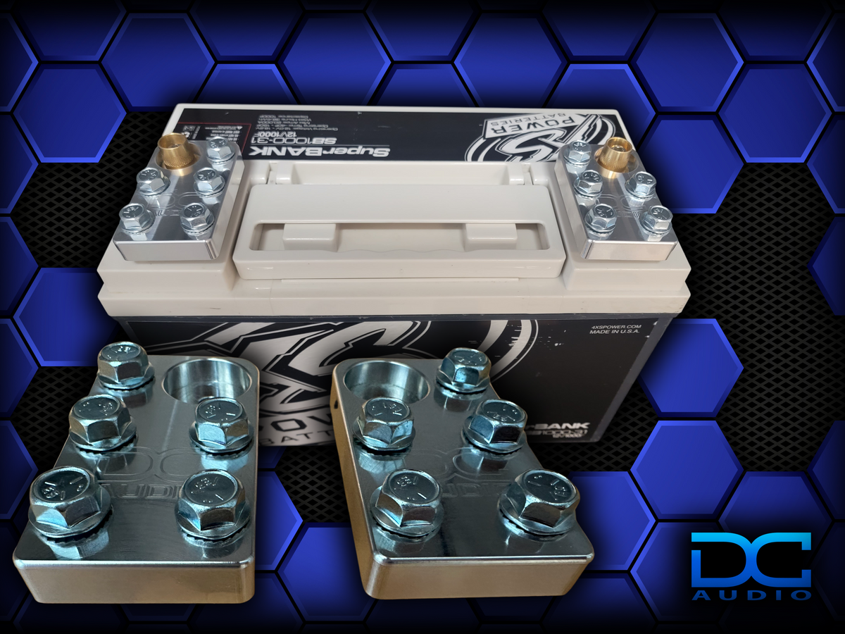 DC Audio 5FLT-ALU 5 Lug Aluminum Battery terminals (bolt down style)