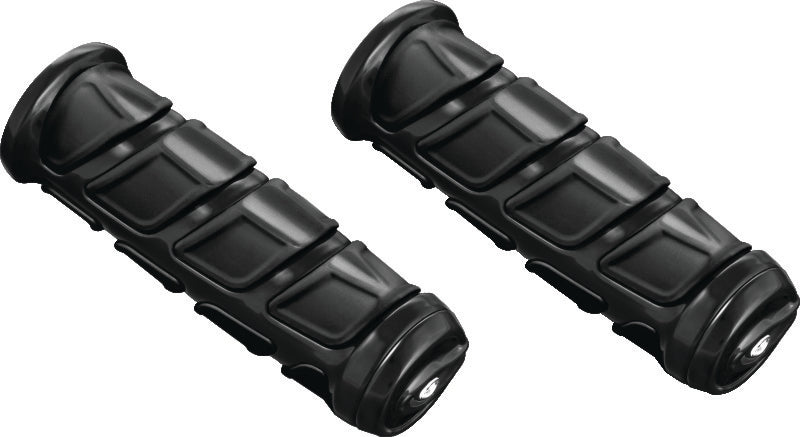 Kuryakyn Kinetic Universal 1-Inch Gloss Black Motorcycle Grips, Part 6373