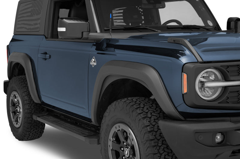 Bestop 21-26 Ford Bronco Fender Flares for 2-Door Models - Retro-Modern Black Finish