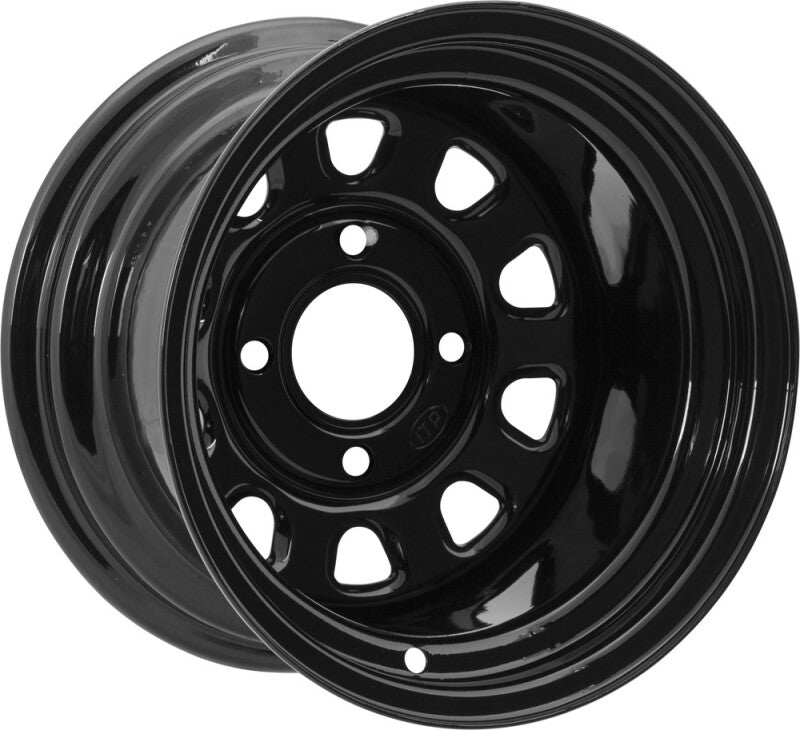 ITP Delta Steel 12x7 PowerSports Wheel with 4+3 Offset and Black Finish - Part #itp1223055014B