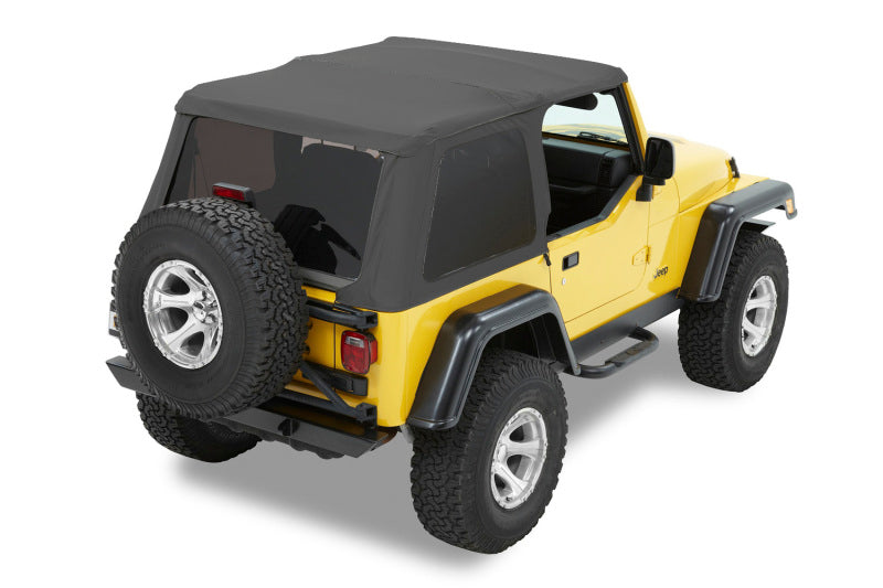 Bestop Trektop Jeep Wrangler TJ 1997-2006 Black Denim Soft Top with Safari Bikini Option