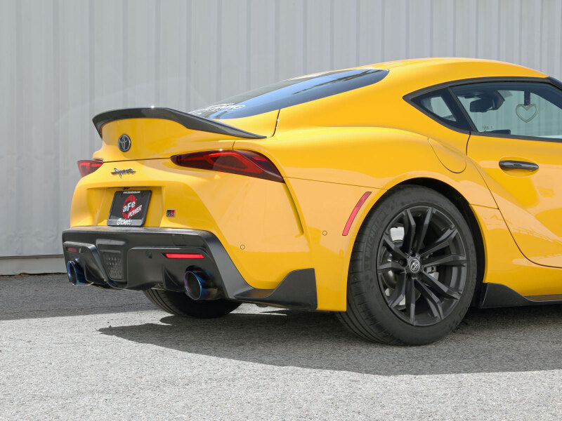 aFe POWER Takeda Cat-Back Exhaust System with Blue Tips for 2021-2024 Toyota GR Supra 2.0L Turbo, Part 49-36050-L