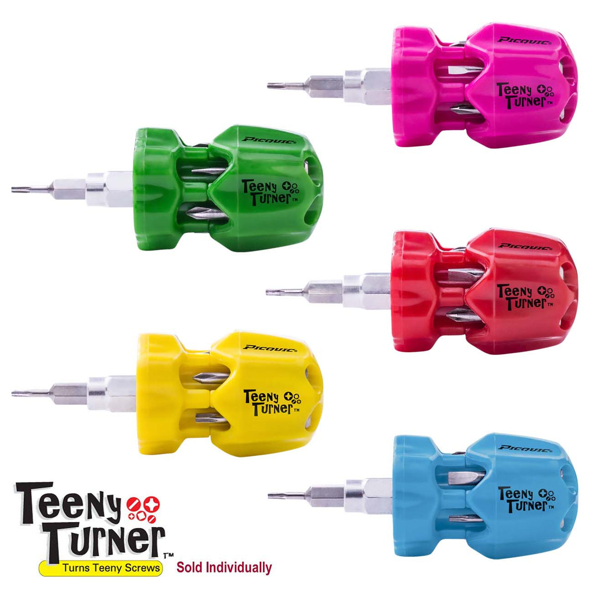 PICQUIC Teeny Turner Mini 7-in-1 Quick Bit Change Screwdriver