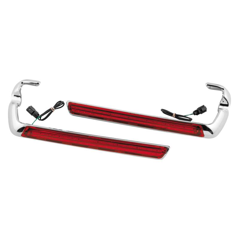 Letric Lighting Saddlebag Side Marker LED Chrome/Red - Part Number letLLC-SSML-02