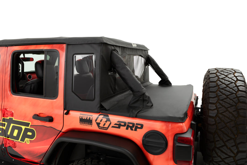 Bestop 18-23 Jeep Wrangler JL 4-Door Halftop Soft Top in Premium Black Twill