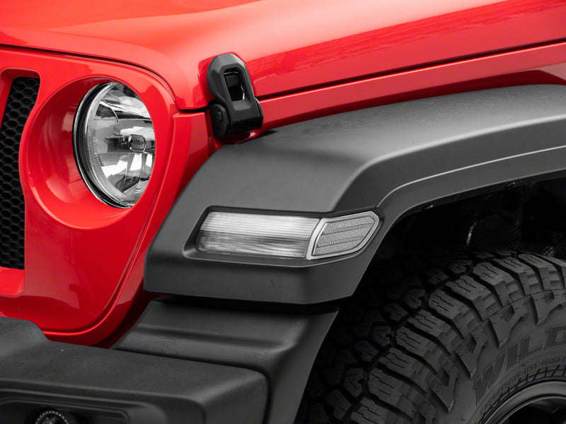 Raxiom Axial Series Clear LED Fender Flare Marker Lights for 2018-2023 Jeep Wrangler JL - Part Number raxJ134142-JL
