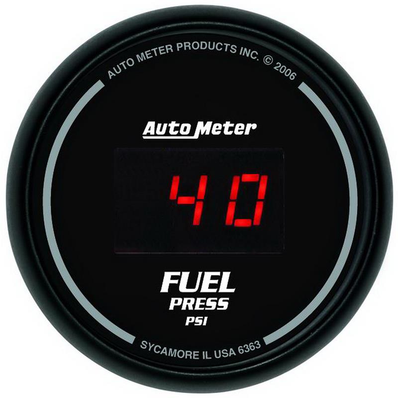 AutoMeter Z-Series 52mm Black Digital 5-100 PSI Fuel Pressure Gauge, Part 6363