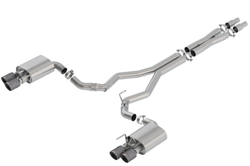 Borla ATAK Cat-Back Exhaust System with Valves for 2018–2023 Ford Mustang GT 5.0L V8, Part Number 140743CFBA