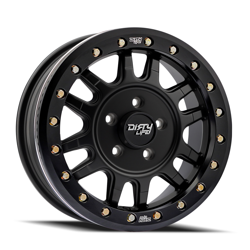 Dirty Life Canyon Pro 9309R 15x7 Wheel, 4x137 Bolt Pattern, +13mm Offset, Matte Black Beadlock
