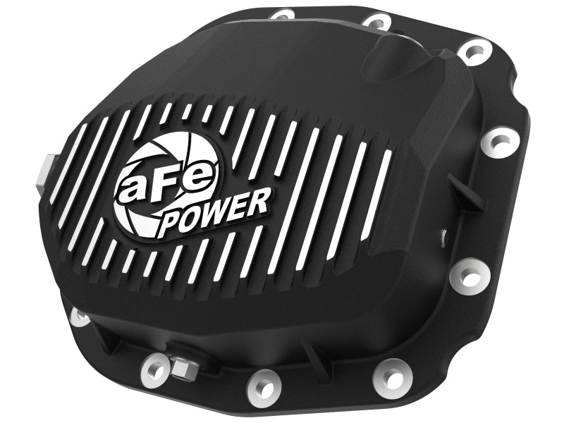 aFe POWER Pro Series Rear Differential Cover, Black with Machined Fins, Part Number 46-71180B, Ford F-150 Super 8.8