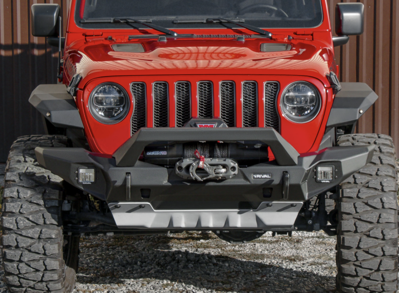 Rival 4x4 Front Full-Width Aluminum Bumper for Jeep Wrangler JL and Gladiator (Part RLL2D.2701.3-NL)