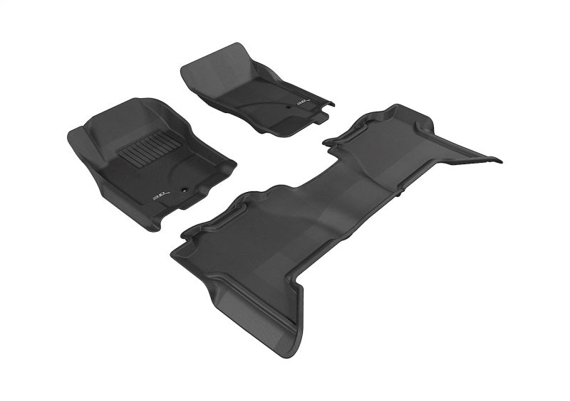 3D MAXpider KAGU Series Custom-Fit Black Floor Mats for Nissan Pathfinder and Xterra, Part Number aceL1NS06501509