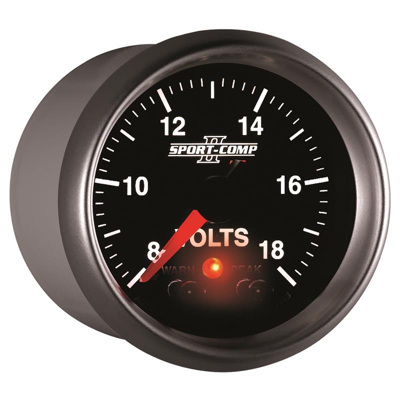 AutoMeter Sport-Comp II Digital Voltmeter Gauge, 18V - Part Number 3683