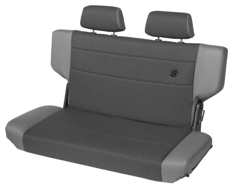 Bestop Trailmax II Fold-N-Tumble Rear Seat for Jeep Wrangler TJ 1997-2006 - Charcoal/Gray Vinyl