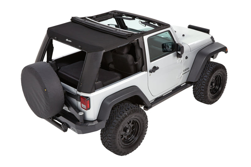 Bestop Trektop Pro for Jeep Wrangler JK 2-Door 2007-2018 - Premium Black Twill