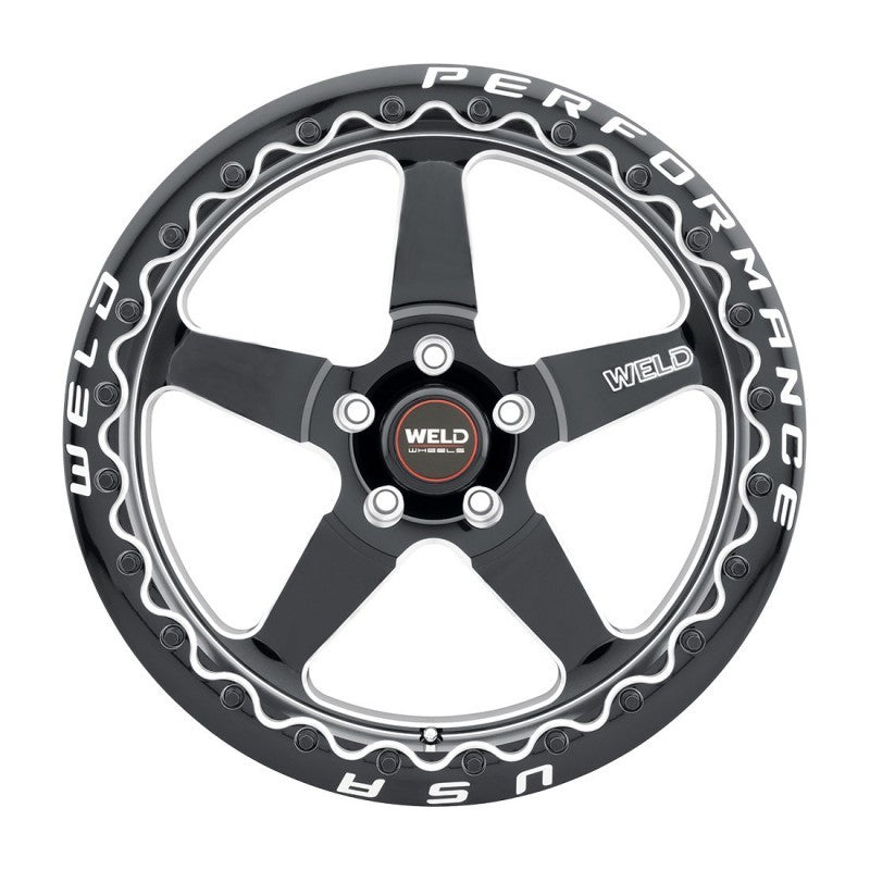 Weld 18x10 Ventura Beadlock 5x120 ET45 BS7.25 Gloss BLK MIL DIA 78.1