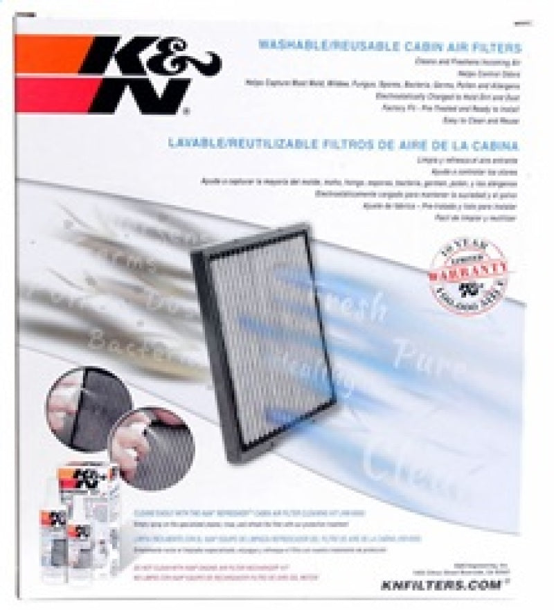 K&N VF3013 Washable Cabin Air Filter for Select Volkswagen Jetta, Beetle, GTI, Passat, and Eos Models