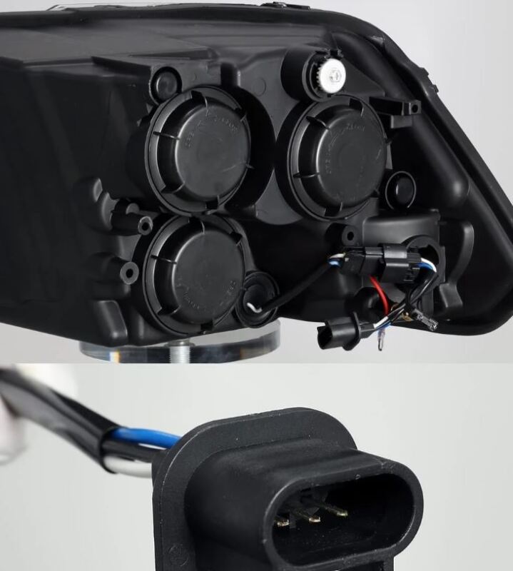 AlphaRex PRO-Series Projector Headlights for 2009–2014 Dodge Charger, Plank Style Black with Sequential Signal and Smoked DRL