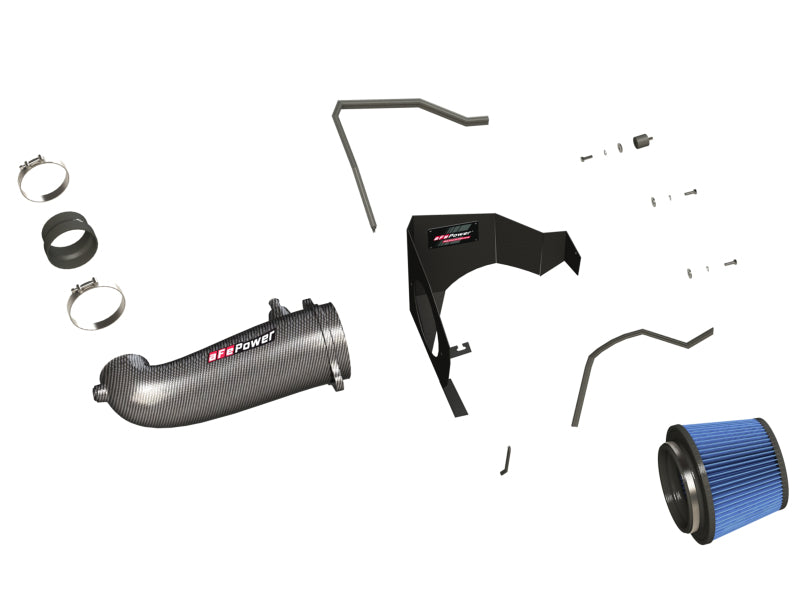 aFe MagnumFORCE Track Series Carbon Fiber Intake System with Pro 5R Filter, Part Number 54-12162-C, for Dodge Challenger, Charger and Chrysler 300C 5.7L HEMI