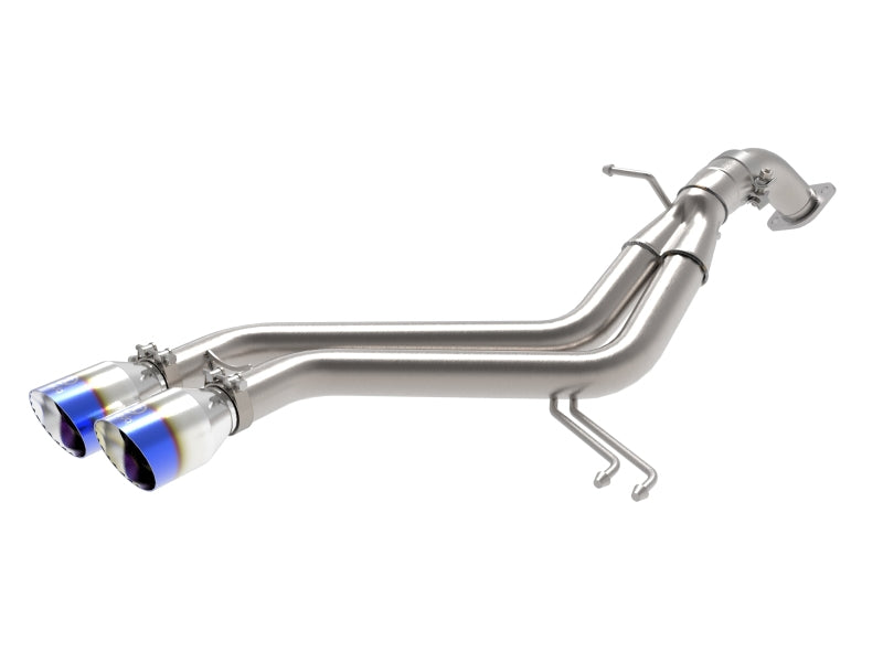 aFe Takeda 49-37019-L Axle-Back Exhaust with Blue Flame Tips for 2013-2017 Hyundai Veloster 1.6L