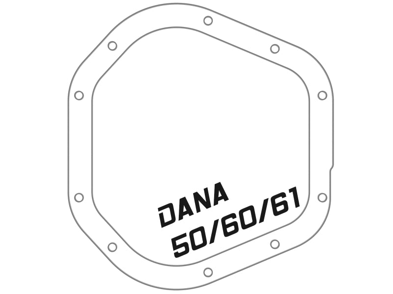 aFe Pro Series Dana 60 Front Differential Cover, Black with Machined Fins, Part Number 46-71100B