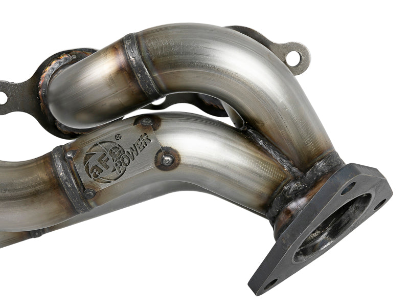 aFe Twisted Steel 1-3/4-Inch 304 Stainless Steel Shorty Headers for 2019-2026 GM Silverado and Sierra 1500 V8 5.3L/6.2L, Part Number 48-34134