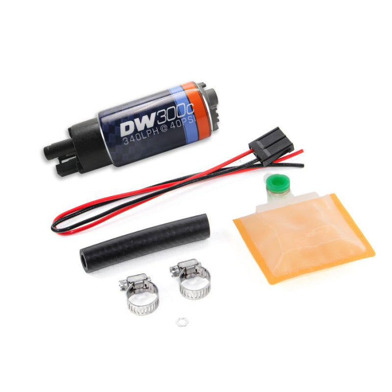 DeatschWerks DW300C 340 LPH Compact Fuel Pump with Universal Install Kit