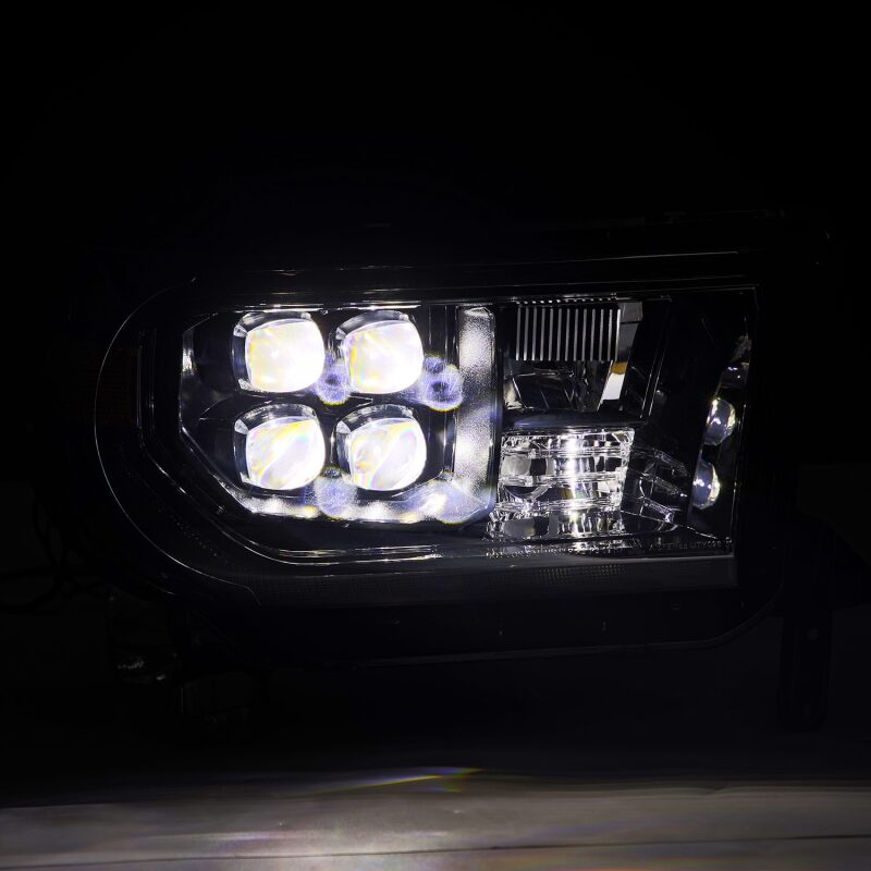AlphaRex Nova-Series Projector Headlights for 2007-2013 Toyota Tundra, Alpha-Black, Part ARX880820