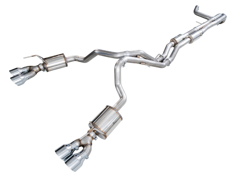 AWE Tuning Cadillac Escalade 6.2L 2021+ Dual Exit Exhaust System with 5-inch Chrome Silver Tips