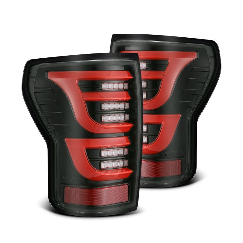 AlphaRex LUXX-Series LED Tail Lights for 2007–2013 Toyota Tundra, Black Red – ARX670050