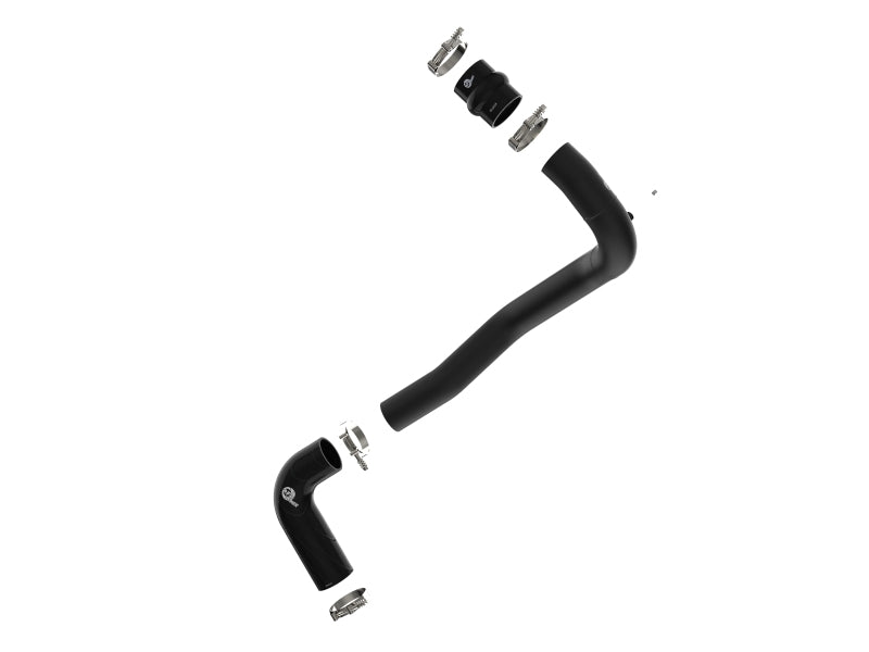 aFe BladeRunner 3-Inch Aluminum Hot Charge Pipe Black 46-20079-B for 2008-2010 Ford Super Duty 6.4L Power Stroke