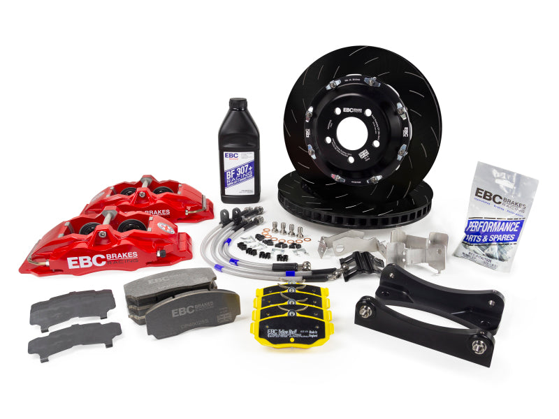 EBC Racing BBK031RED-1 Red Apollo-4 Front Big Brake Kit for 2012-2021 Subaru BRZ and Toyota GT86
