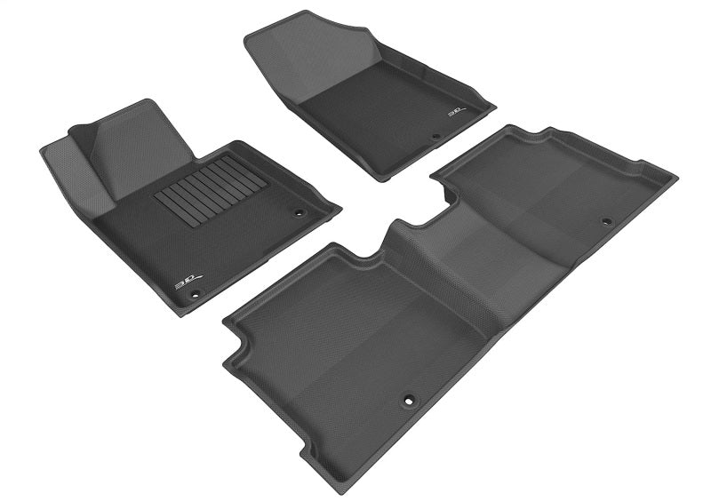 3D MAXpider KAGU Custom-Fit Black Floor Mats for 2015-2016 Hyundai Sonata, Part Number aceL1KA03901509