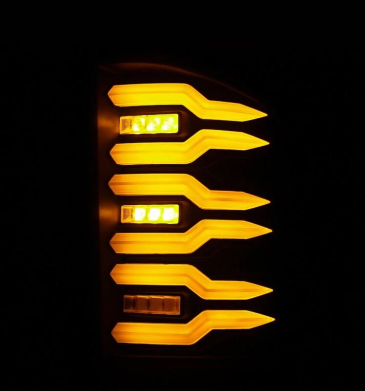 AlphaRex ARX620080 Luxx-Series LED Tail Lights with Black Housing and Smoked Lens for Chevrolet Silverado