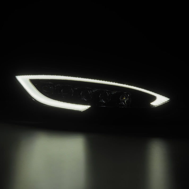 AlphaRex NOVA LED Projector Headlights for 2012–2016 Tesla Model S, Alpha-Black with Active Light and Sequential Signal
