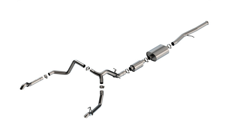 Borla 140914 S-Type Cat-Back Exhaust System for 2022–2023 Chevrolet Silverado 1500 ZR2 and GMC Sierra 1500 AT4X 6.2L V8