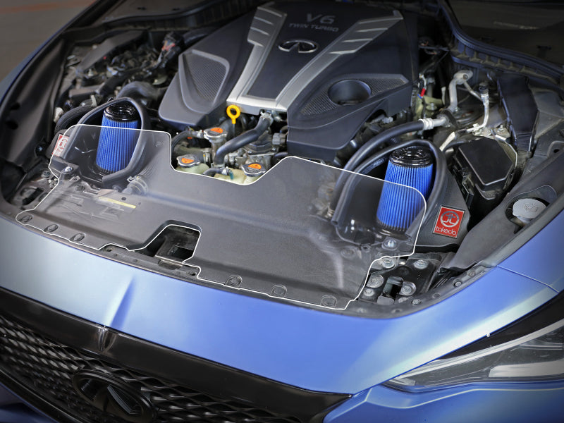 aFe Takeda Stage-2 Pro 5R Cold Air Intake System for Infiniti Q50 and Q60 3.0L V6 Twin-Turbo, Part Number 56-10004R