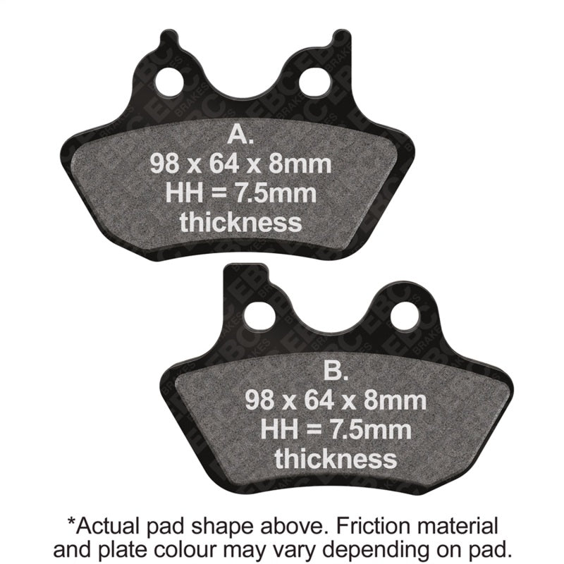 EBC Powersports FA400 Organic Front Brake Pads for Harley-Davidson