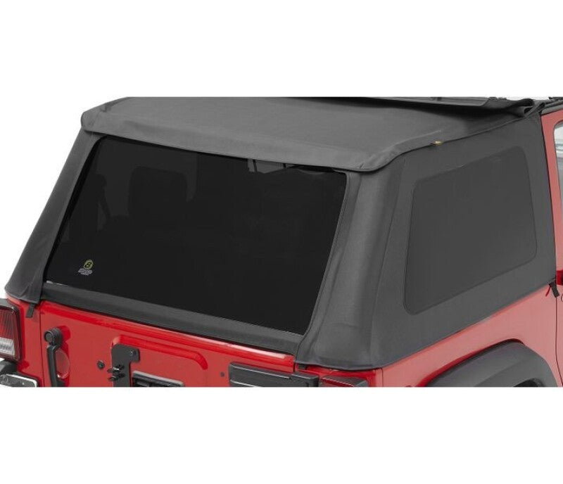 Bestop 07-18 Jeep Wrangler JK 2-Door Window Set (Black Diamond) with Tinted Rear Side Panels and Curtain