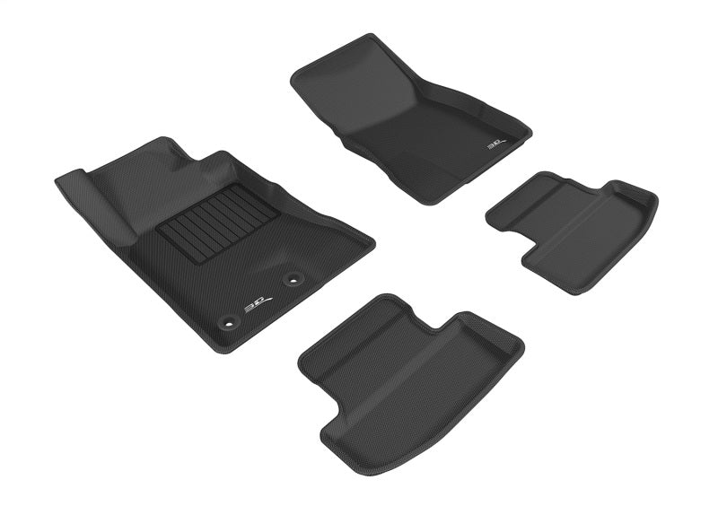 3D MAXpider KAGU Series Floor Mats for 2015-2016 Ford Mustang, Black, Full Set, Part Number L1FR08501509
