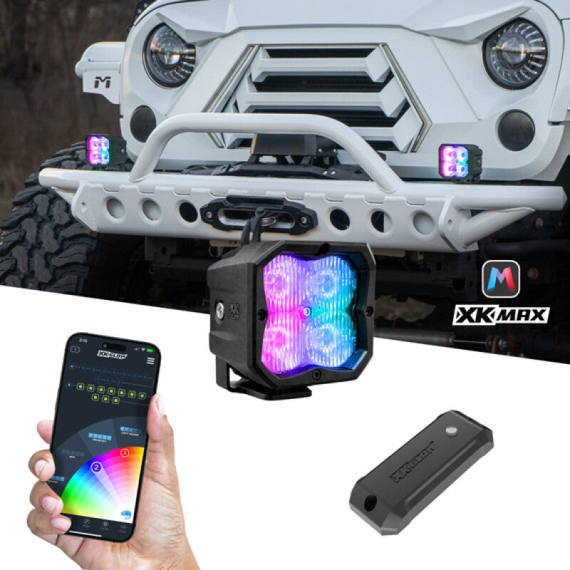 XKGLOW XKmax RGBW Addressable Cube Light Kit with Fog Beam Effect
